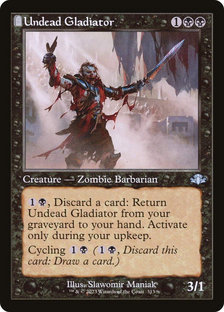 Undead Gladiator (Retro) [Dominaria Remastered] | Pegasus Games WI