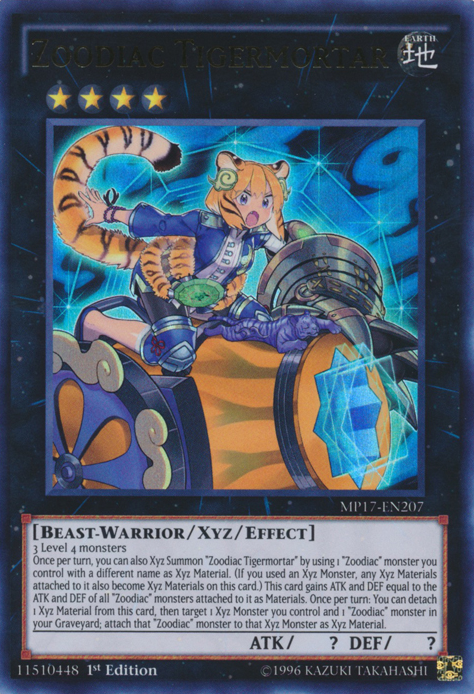 Zoodiac Tigermortar [MP17-EN207] Ultra Rare | Pegasus Games WI