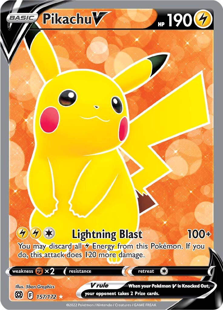 Pikachu V (157/172) [Sword & Shield: Brilliant Stars] | Pegasus Games WI