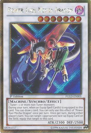 Power Tool Mecha Dragon [PGLD-EN005] Gold Secret Rare | Pegasus Games WI