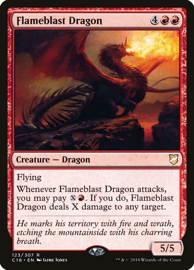 Flameblast Dragon [Commander 2018] | Pegasus Games WI