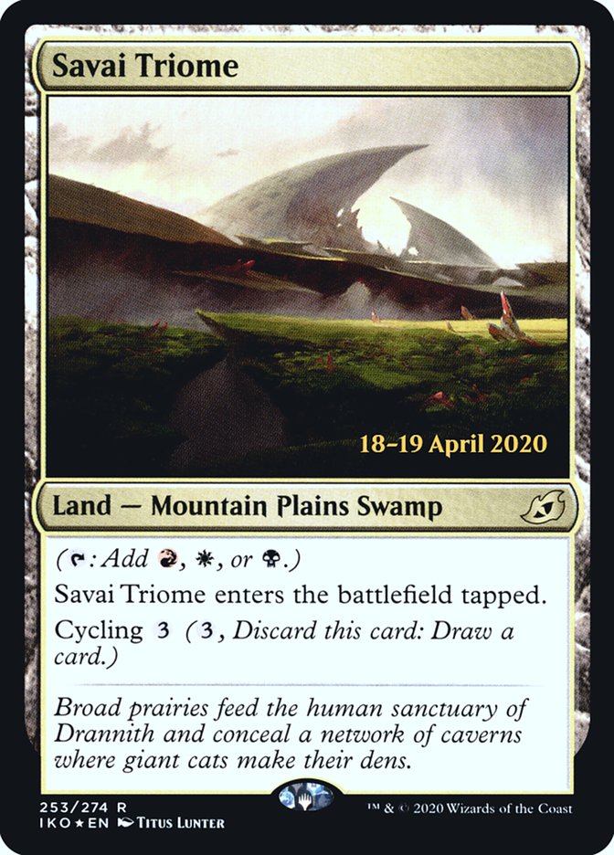 Savai Triome [Ikoria: Lair of Behemoths Prerelease Promos] | Pegasus Games WI