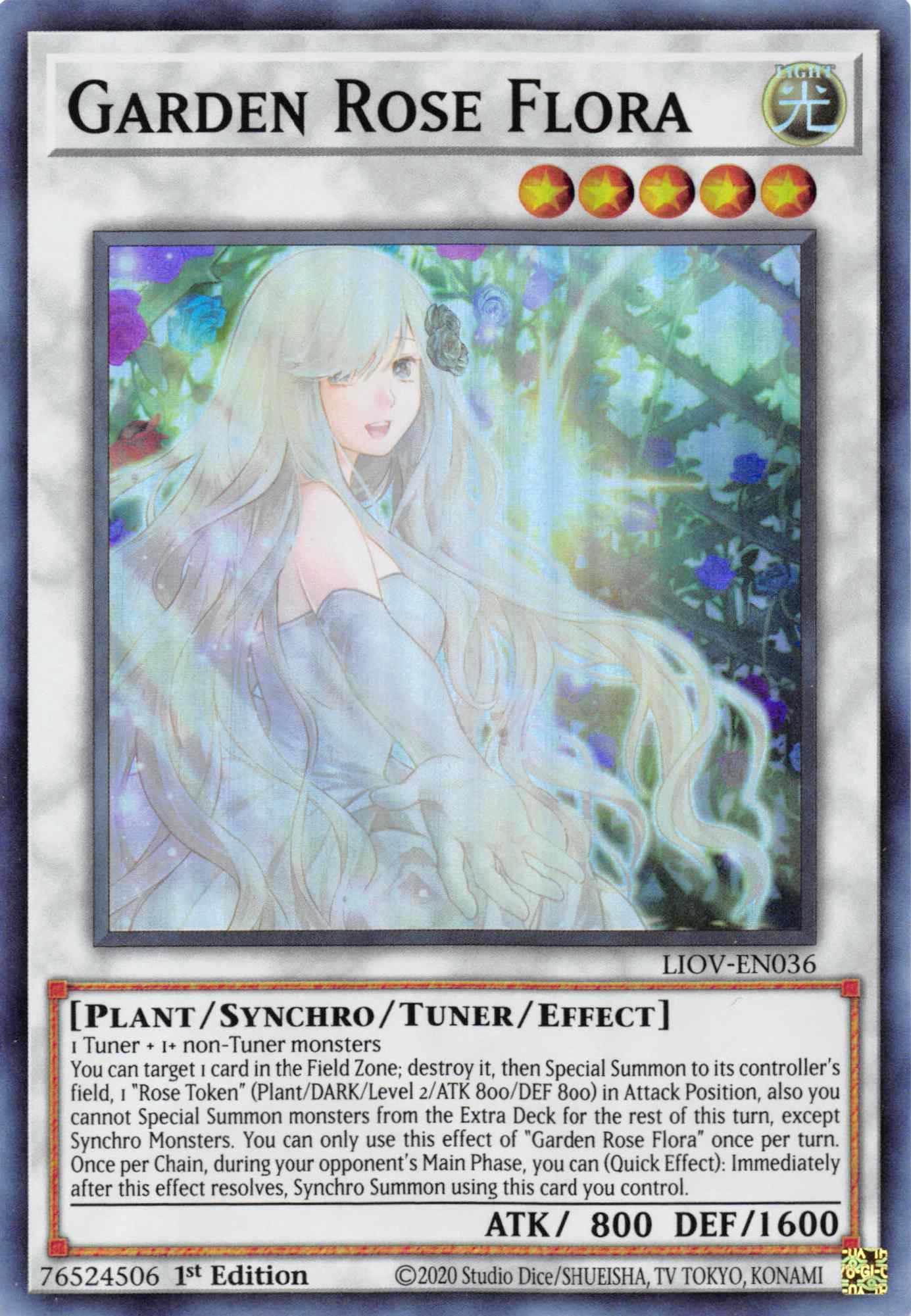 Garden Rose Flora [LIOV-EN036] Super Rare | Pegasus Games WI