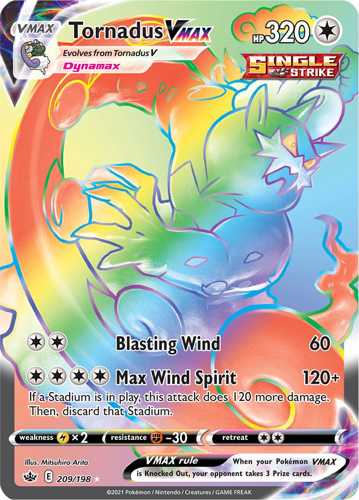 Tornadus VMAX (209/198) [Sword & Shield: Chilling Reign] | Pegasus Games WI