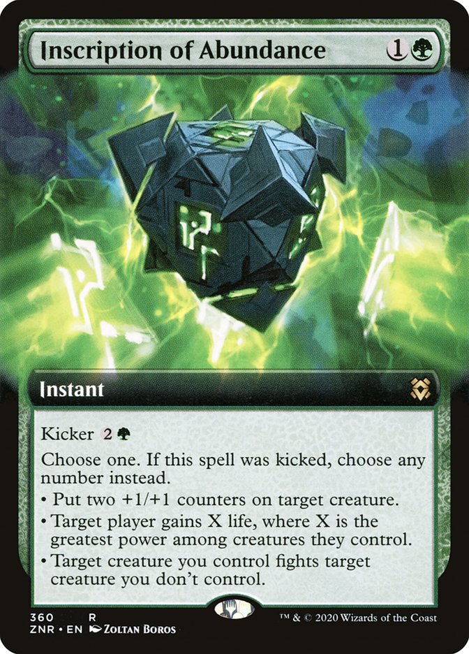 Inscription of Abundance (Extended Art) [Zendikar Rising] | Pegasus Games WI