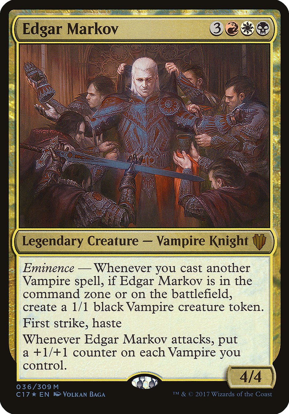 Edgar Markov (Oversized) [Commander 2017 Oversized] | Pegasus Games WI