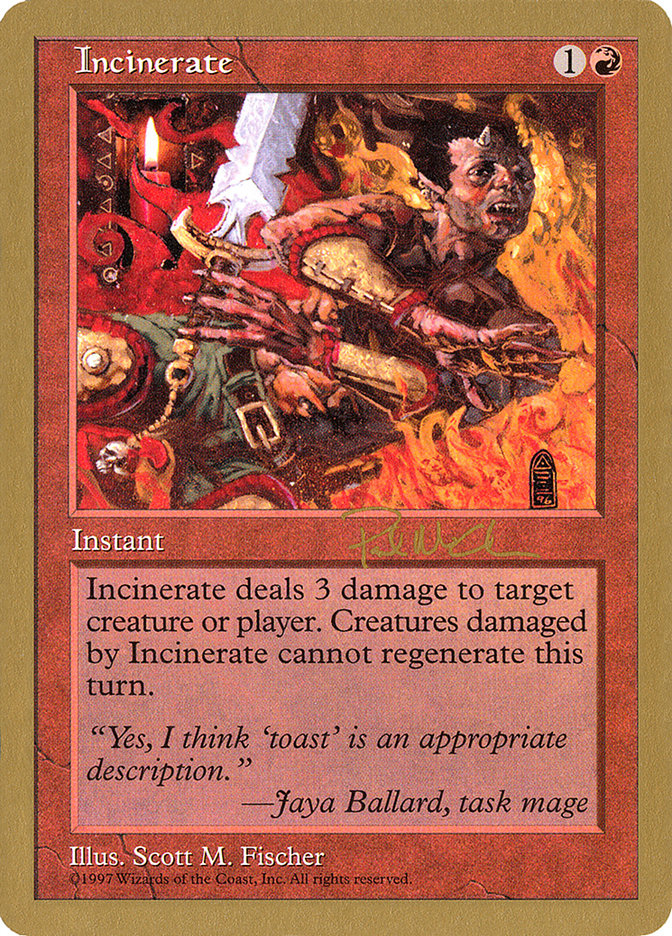 Incinerate (Paul McCabe) [World Championship Decks 1997] | Pegasus Games WI