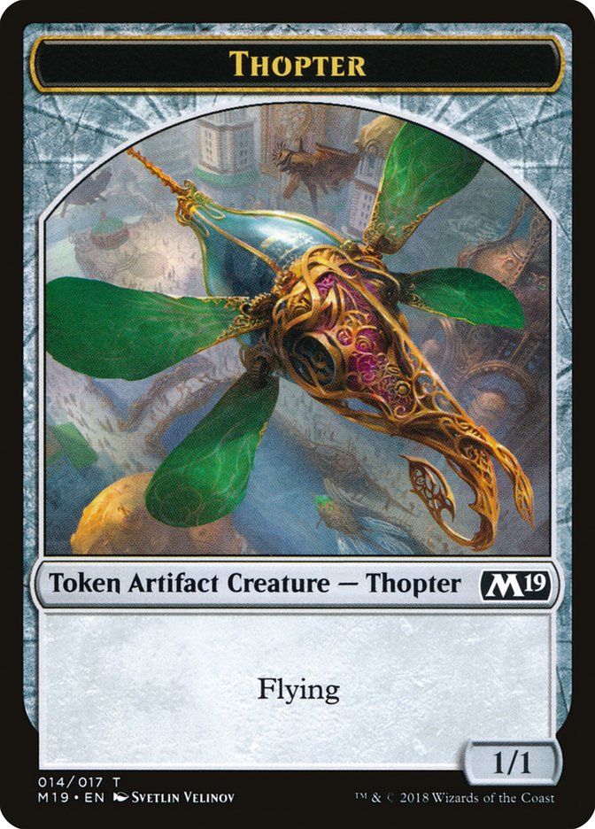 Knight // Thopter Double-Sided Token (Game Night) [Core Set 2019 Tokens] | Pegasus Games WI