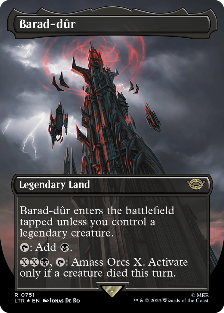 Barad-dur (0751) (Borderless) (Surge Foil) [The Lord of the Rings: Tales of Middle-Earth] | Pegasus Games WI