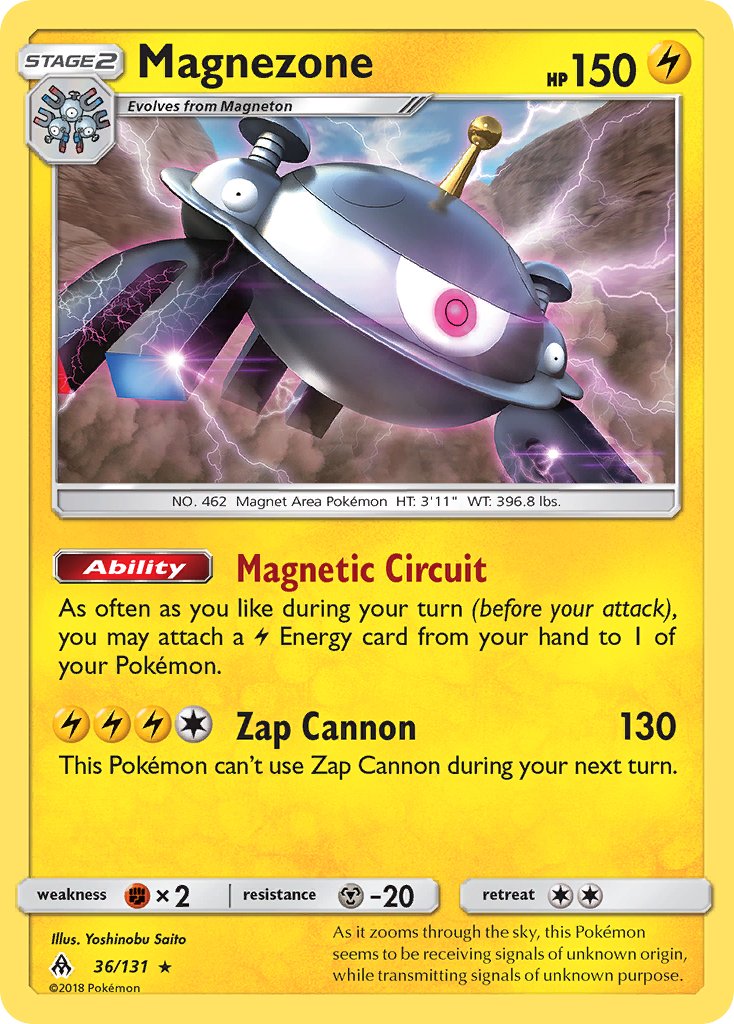 Magnezone (36/131) (Prerelease Kit Exclusive) (Theme Deck Exclusive) [Sun & Moon: Forbidden Light] | Pegasus Games WI