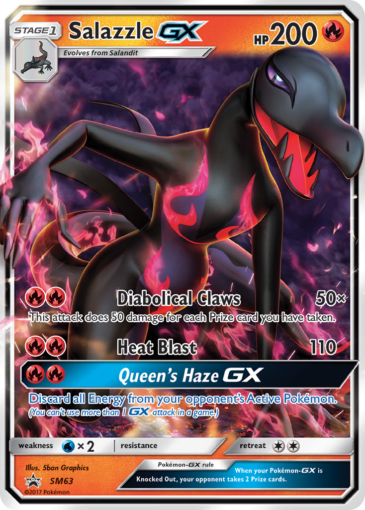 Salazzle GX (SM63) [Sun & Moon: Black Star Promos] | Pegasus Games WI