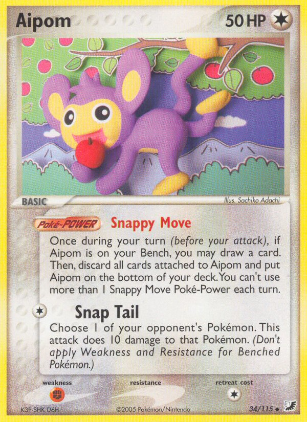 Aipom (34/115) [EX: Unseen Forces] | Pegasus Games WI