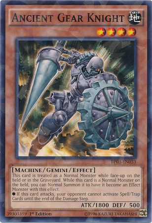 Ancient Gear Knight (Shatterfoil) [BP03-EN033] Rare | Pegasus Games WI