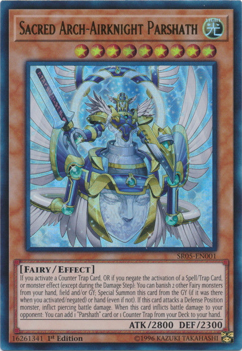 Sacred Arch-Airknight Parshath [SR05-EN001] Ultra Rare | Pegasus Games WI