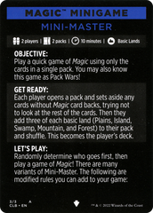 Mini-Master (Magic Minigame) [Commander Legends: Battle for Baldur's Gate Minigame] | Pegasus Games WI