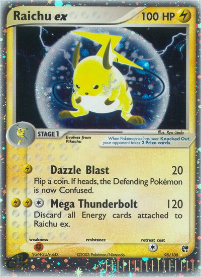 Raichu ex (98/100) [EX: Sandstorm] | Pegasus Games WI