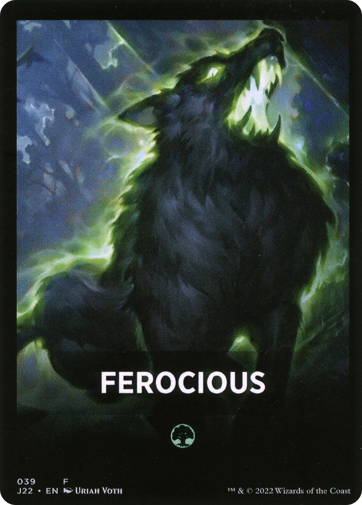 Ferocious Theme Card [Jumpstart 2022 Front Cards] | Pegasus Games WI