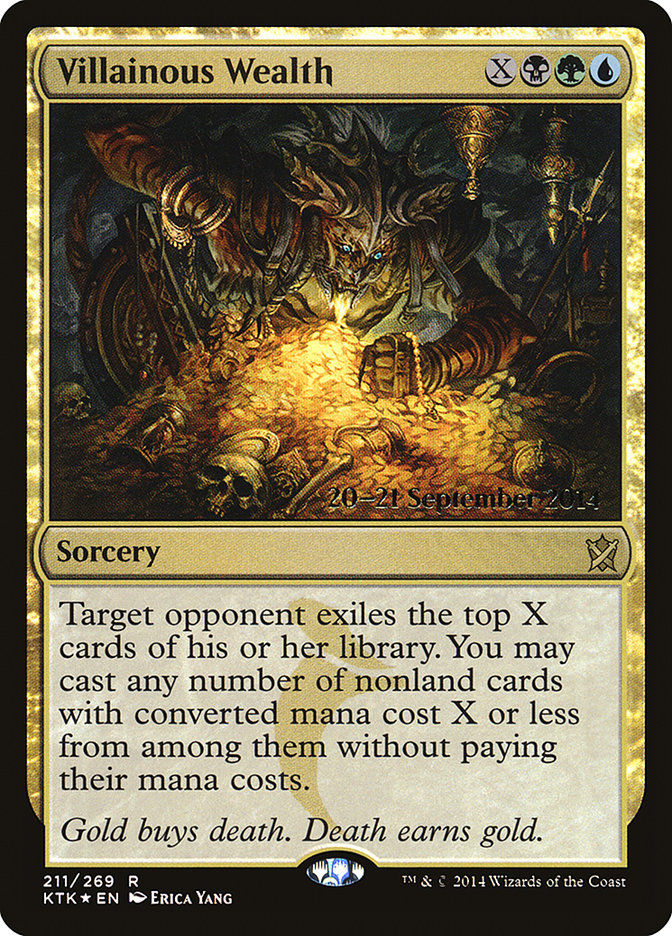 Villainous Wealth [Khans of Tarkir Prerelease Promos] | Pegasus Games WI