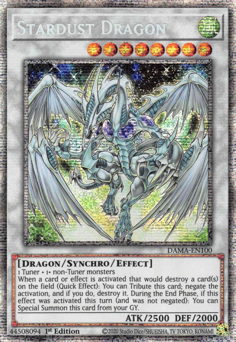 Stardust Dragon [DAMA-EN100] Starlight Rare | Pegasus Games WI