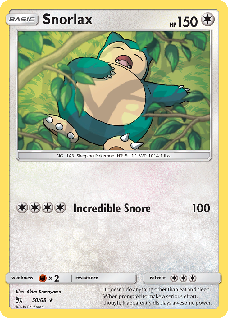 Snorlax (50/68) [Sun & Moon: Hidden Fates] | Pegasus Games WI