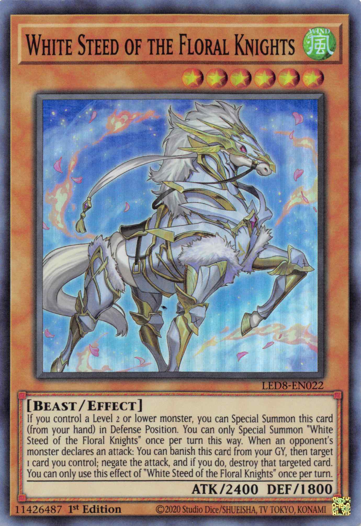 White Steed of the Floral Knights [LED8-EN022] Super Rare | Pegasus Games WI