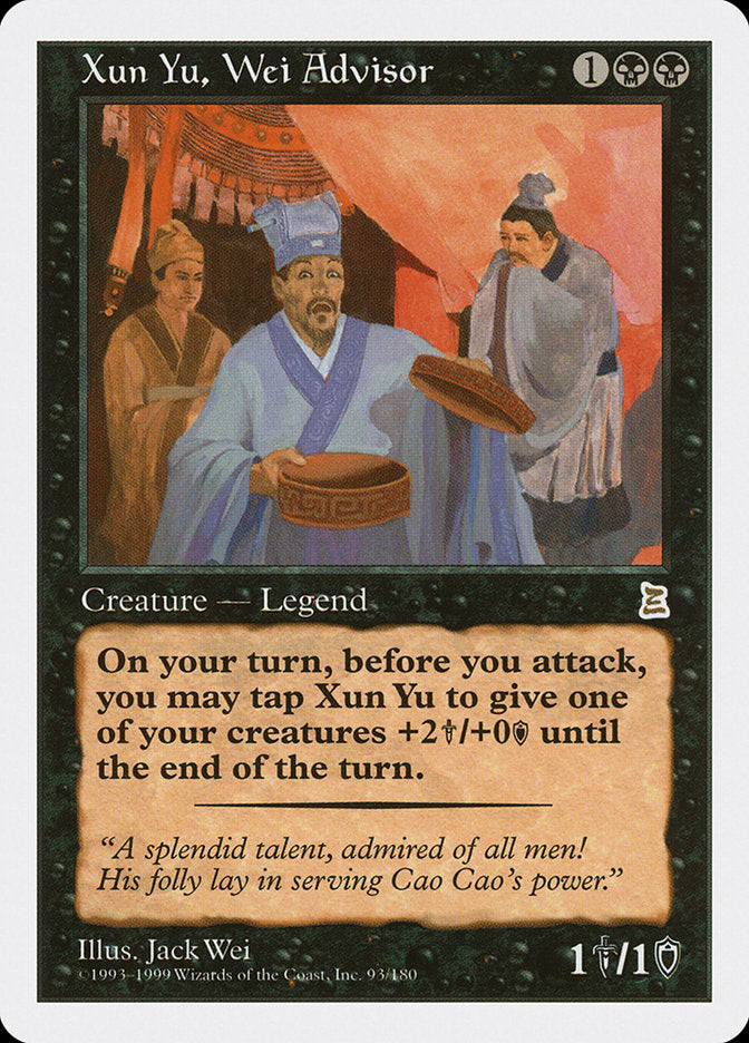 Xun Yu, Wei Advisor [Portal Three Kingdoms] | Pegasus Games WI