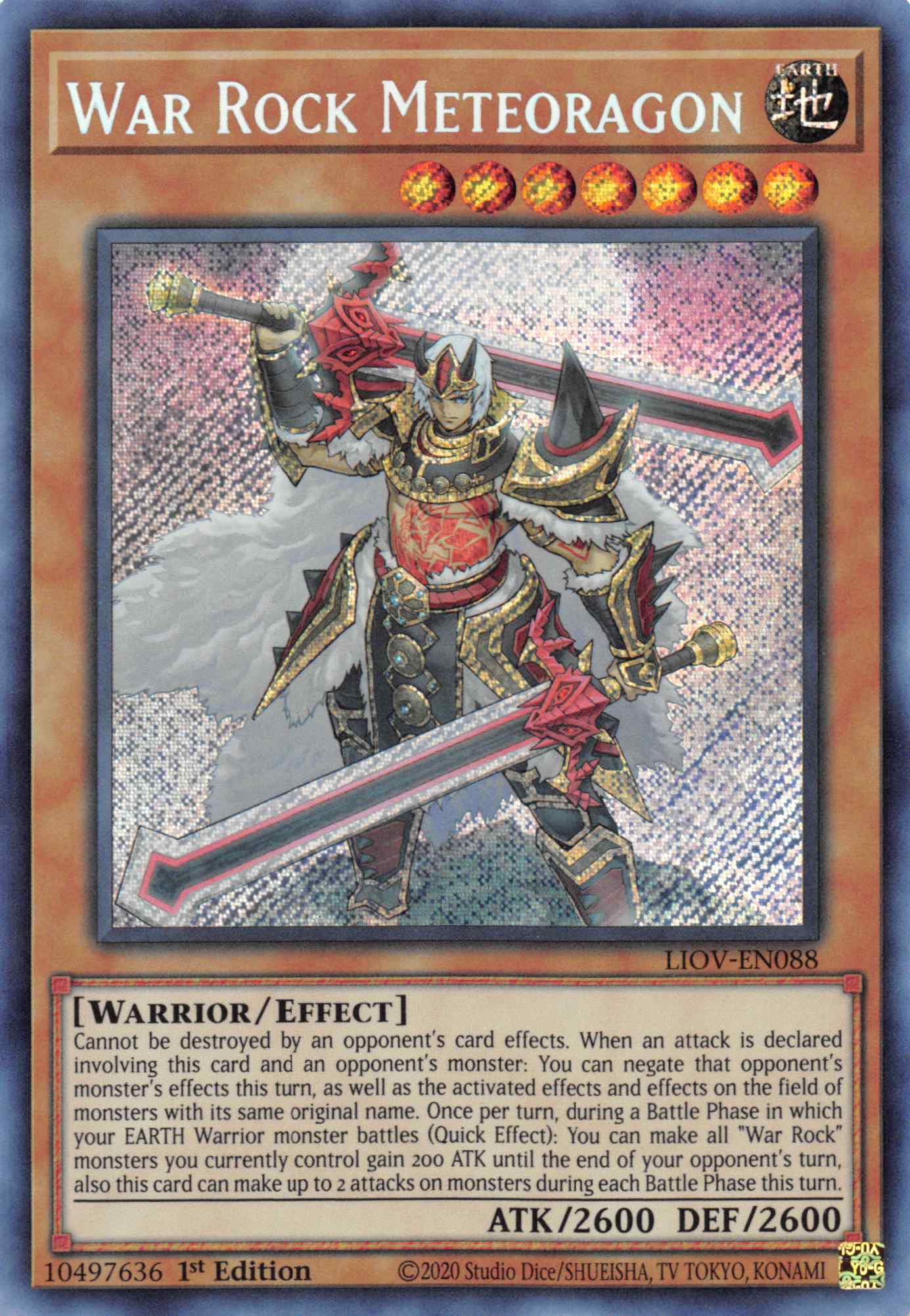 War Rock Meteoragon [LIOV-EN088] Secret Rare | Pegasus Games WI