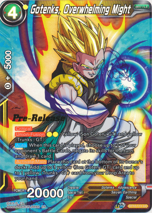 Gotenks, Overwhelming Might (BT10-111) [Rise of the Unison Warrior Prerelease Promos] | Pegasus Games WI