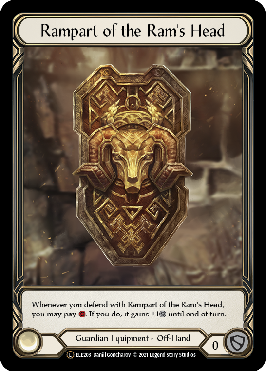 Rampart of the Ram's Head [U-ELE203] Unlimited Rainbow Foil | Pegasus Games WI