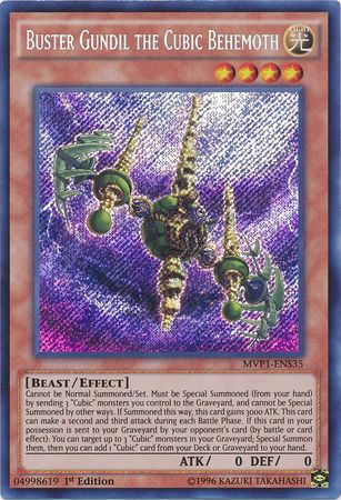 Buster Gundil the Cubic Behemoth [MVP1-ENS35] Secret Rare | Pegasus Games WI