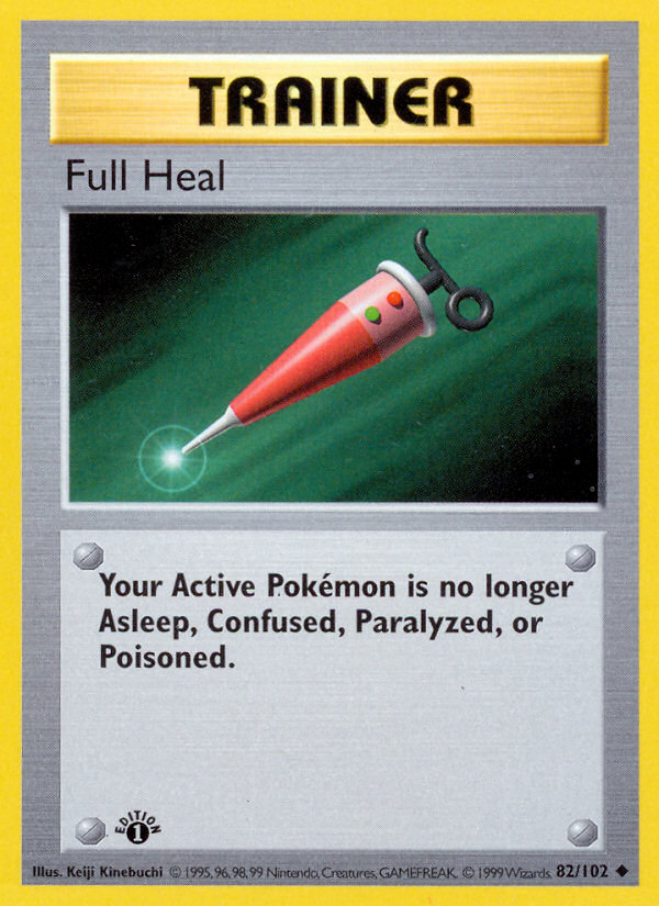 Full Heal (82/102) (Shadowless) [Base Set 1st Edition] | Pegasus Games WI