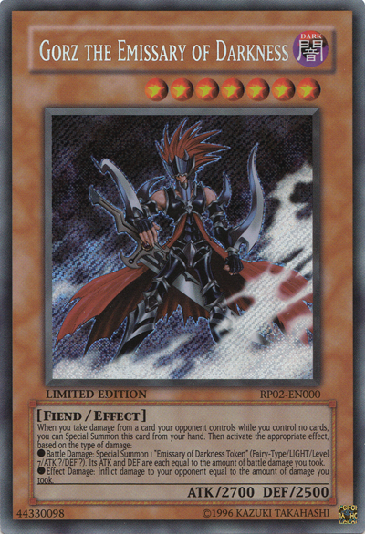Gorz the Emissary of Darkness [RP02-EN000] Secret Rare | Pegasus Games WI
