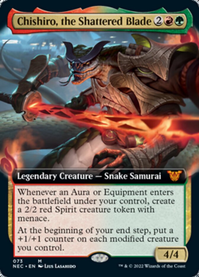 Chishiro, the Shattered Blade (Extended Art) [Kamigawa: Neon Dynasty Commander] | Pegasus Games WI