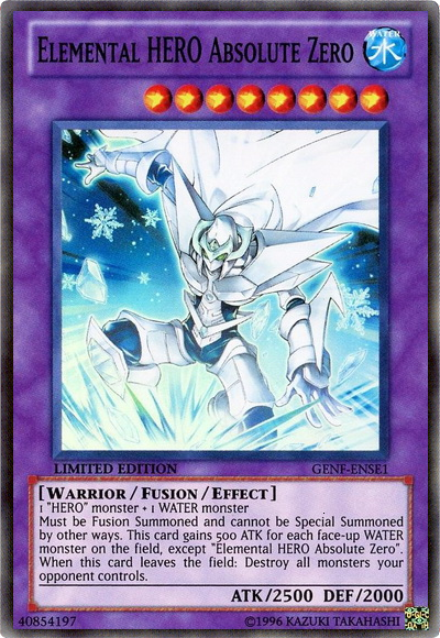 Elemental HERO Absolute Zero [GENF-ENSE1] Super Rare | Pegasus Games WI