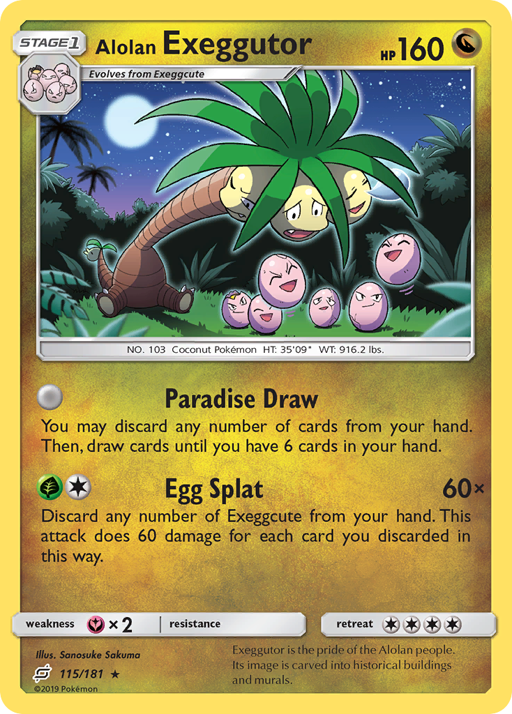 Alolan Exeggutor (115/181) [Sun & Moon: Team Up] | Pegasus Games WI