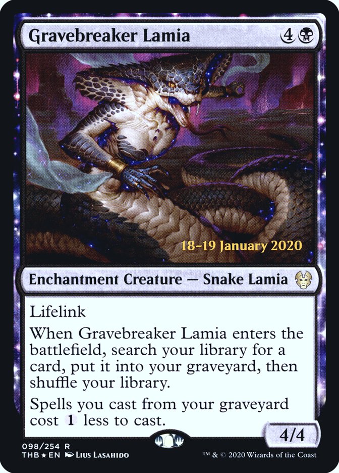 Gravebreaker Lamia [Theros Beyond Death Prerelease Promos] | Pegasus Games WI