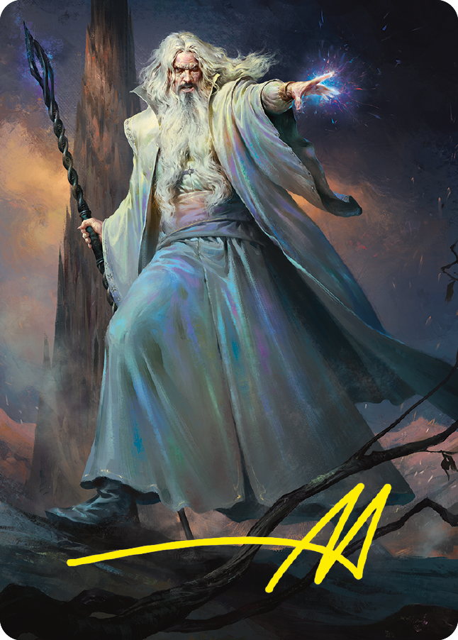 Saruman of Many Colors Art Card (Gold-Stamped Signature) [The Lord of the Rings: Tales of Middle-earth Art Series] | Pegasus Games WI