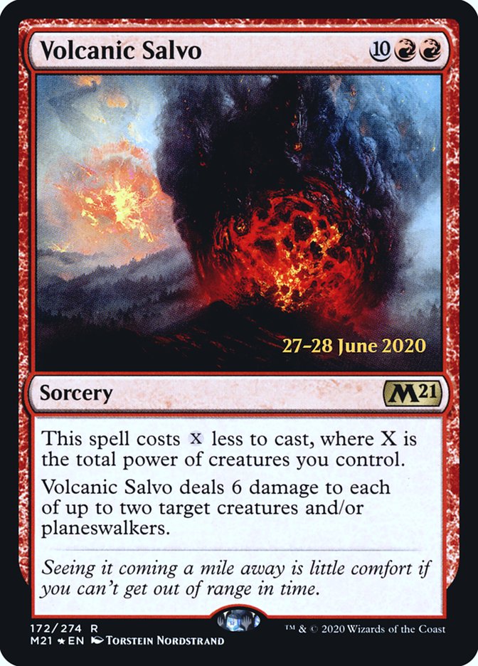 Volcanic Salvo [Core Set 2021 Prerelease Promos] | Pegasus Games WI