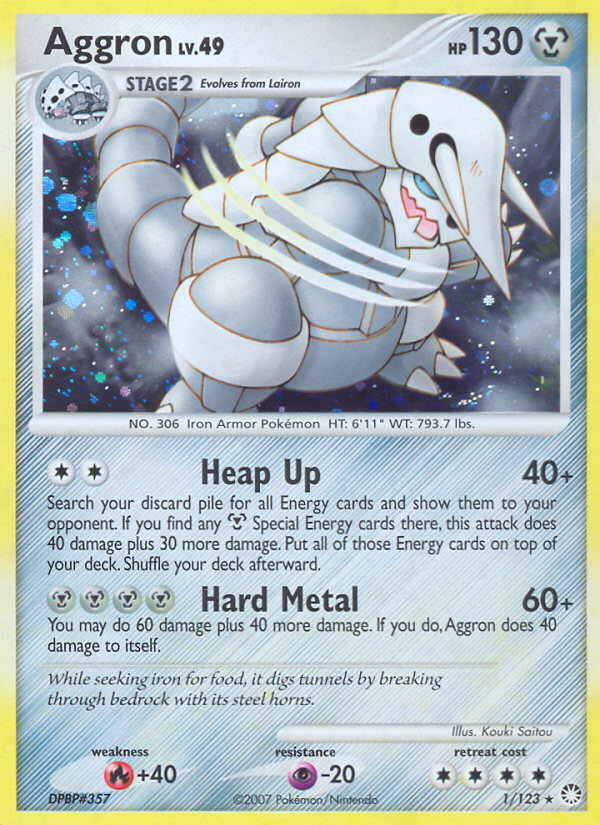 Aggron (1/123) [Diamond & Pearl: Mysterious Treasures] | Pegasus Games WI