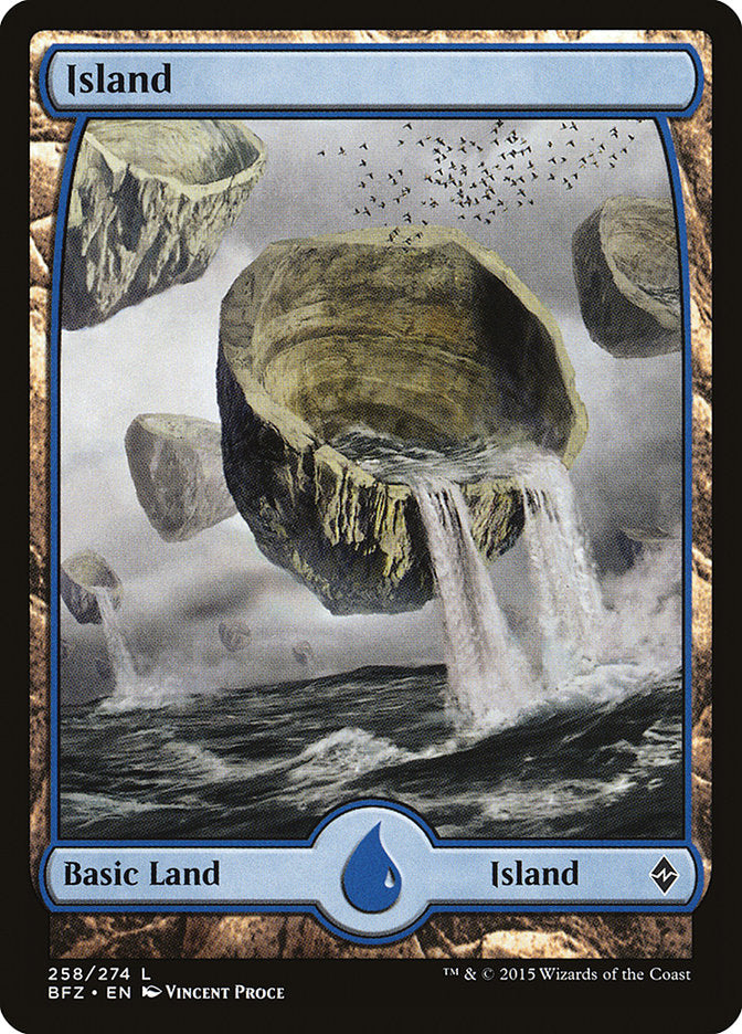 Island (258) (Full Art) [Battle for Zendikar] | Pegasus Games WI