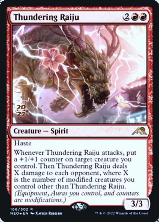 Thundering Raiju [Kamigawa: Neon Dynasty Prerelease Promos] | Pegasus Games WI