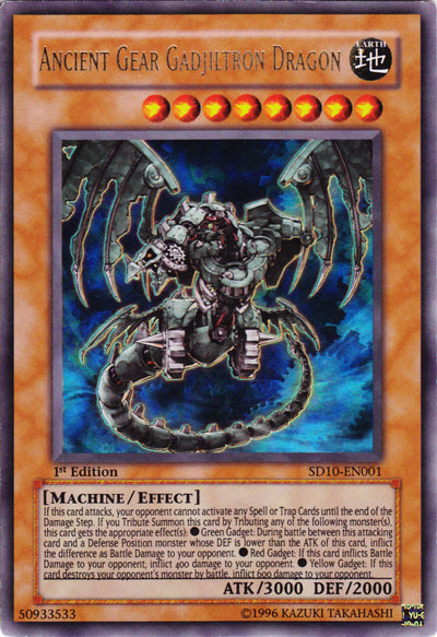 Ancient Gear Gadjiltron Dragon [SD10-EN001] Ultra Rare | Pegasus Games WI