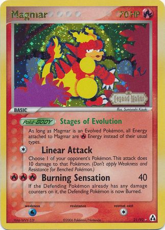 Magmar (21/92) (Stamped) [EX: Legend Maker] | Pegasus Games WI