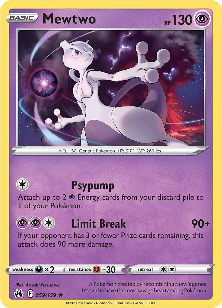 Mewtwo (059/159) [Sword & Shield: Crown Zenith] | Pegasus Games WI