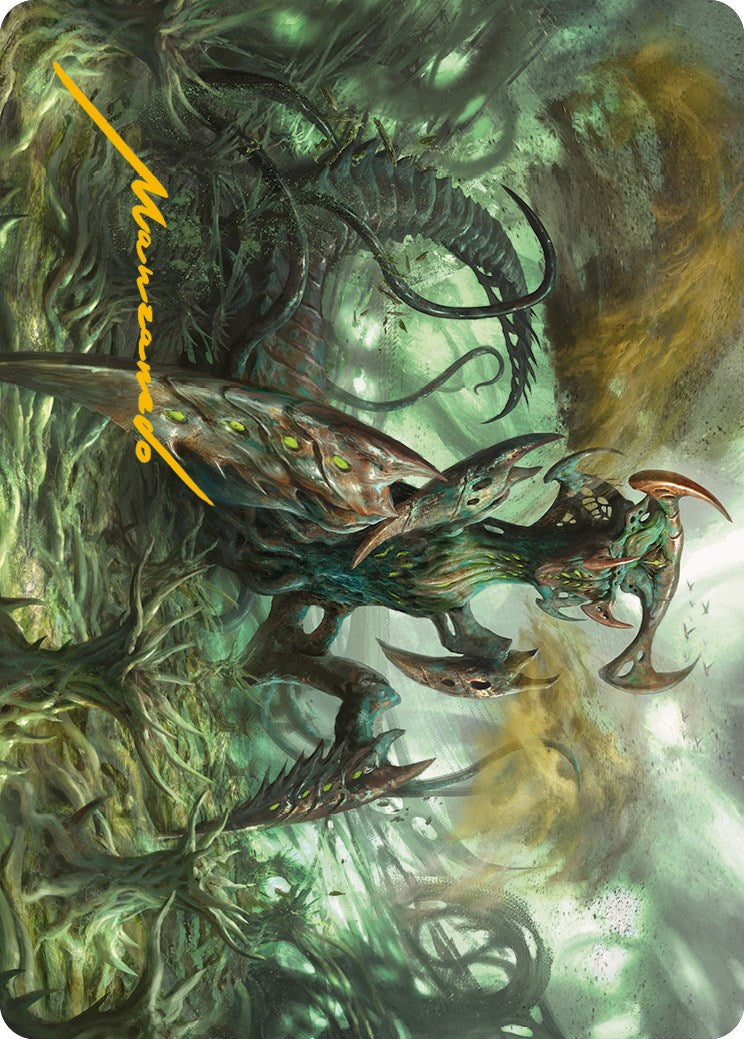 Zopandrel, Hunger Dominus Art Card (Gold-Stamped Signature) [Phyrexia: All Will Be One Art Series] | Pegasus Games WI