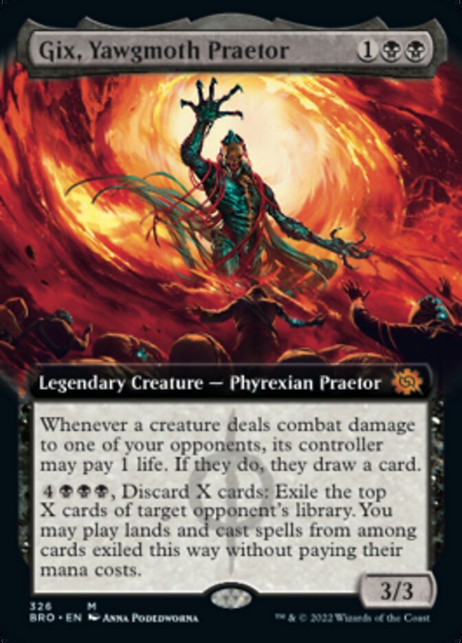 Gix, Yawgmoth Praetor (Extended Art) [The Brothers' War] | Pegasus Games WI