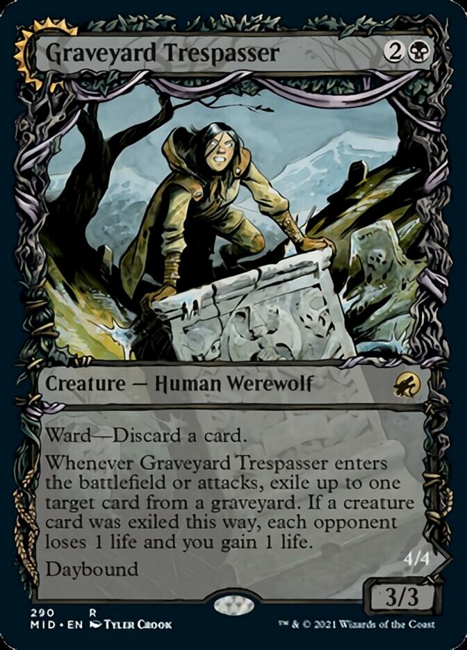 Graveyard Trespasser // Graveyard Glutton (Showcase Equinox) [Innistrad: Midnight Hunt] | Pegasus Games WI