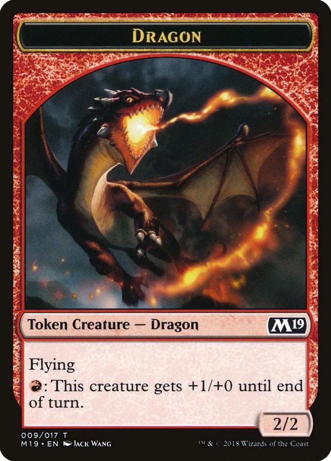 Dragon Token (009/017) [Core Set 2019 Tokens] | Pegasus Games WI