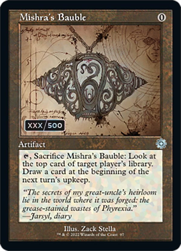 Mishra's Bauble (Retro Schematic) (Serialized) [The Brothers' War Retro Artifacts] | Pegasus Games WI