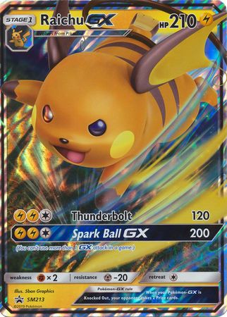 Raichu GX (SM213) (Jumbo Card) [Sun & Moon: Black Star Promos] | Pegasus Games WI
